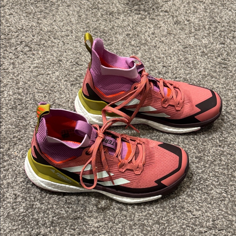 Adidas Women's Terrex Free Hiker 2 Pink and Purple Athletic Shoes